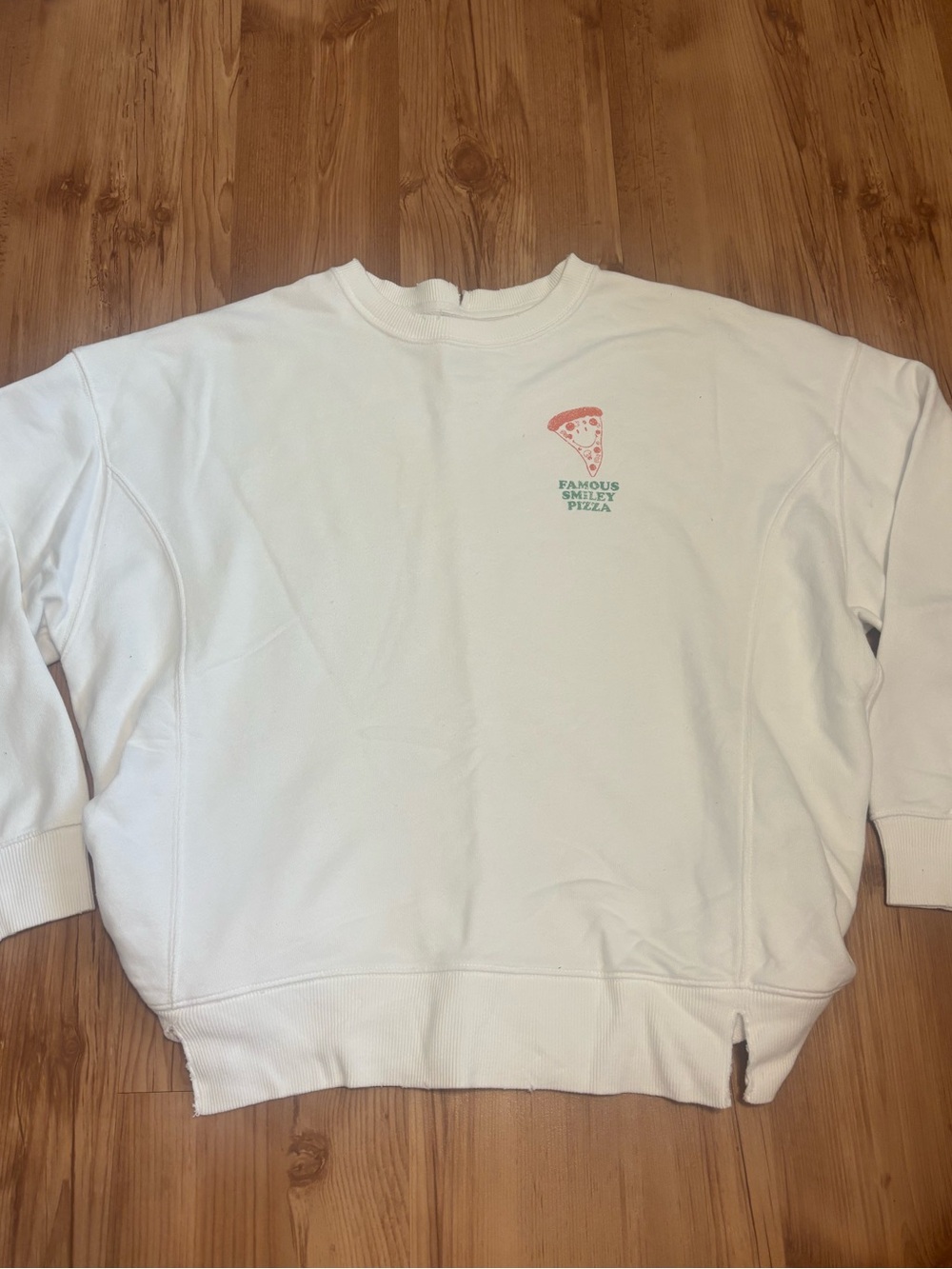 Aerie White Crewneck Sweatshirt Medium